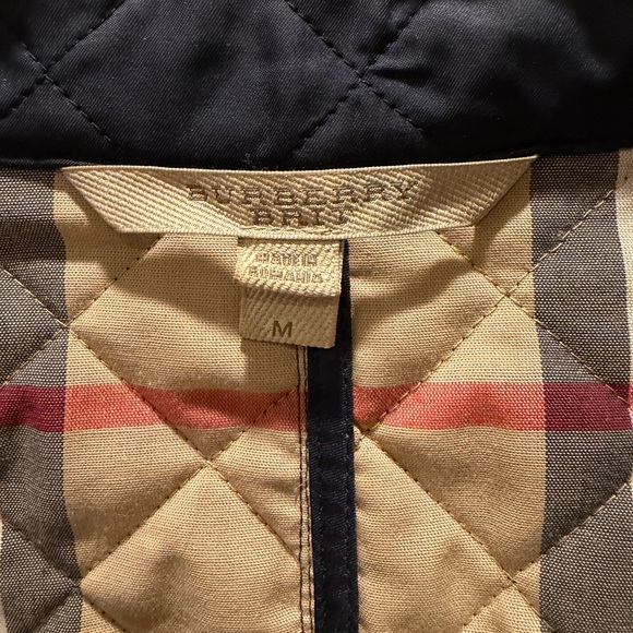 Burberry Brit Navy Quilted Jacket with Plaid Lining - Picture 2 of 5